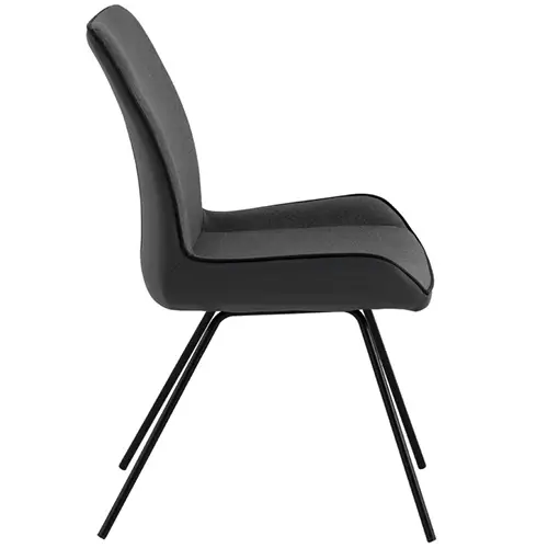 Silla terciopelo gris oscuro Norma