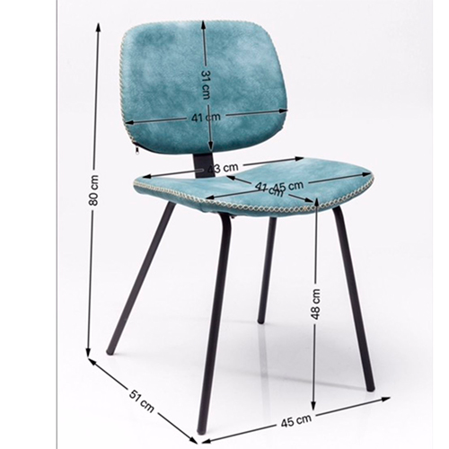 Silla vintage azul claro Barber