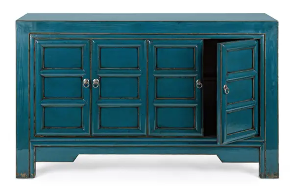 Aparador chino Jinan 4 puertas azul oscuro