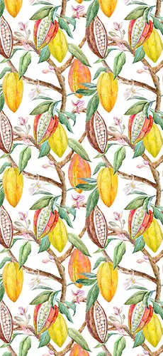 Papel pintado textil lienzo autoadhesivo Cacao