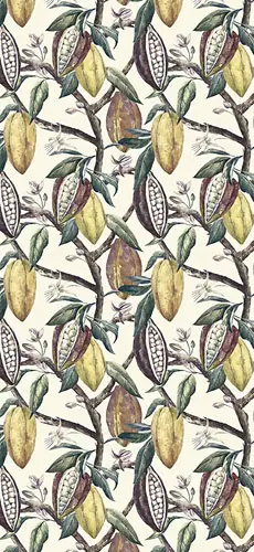 Papel pintado textil lienzo autoadhesivo Cacao