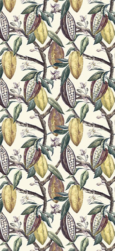 Papel pintado textil lienzo autoadhesivo Cacao