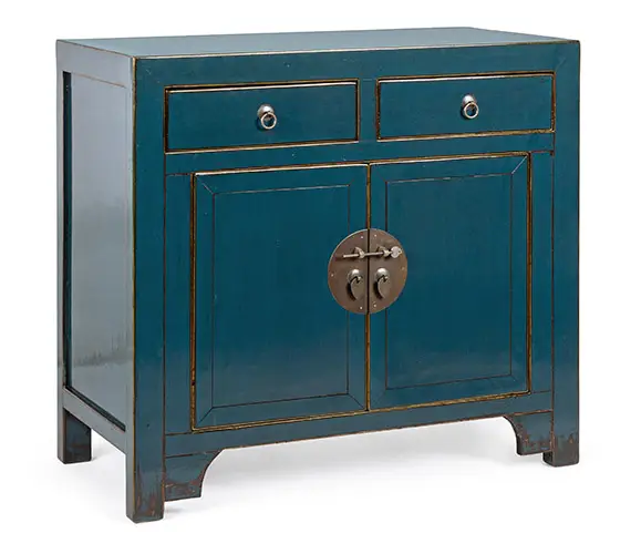 Aparador chino 2 puertas Jinan azul oscuro