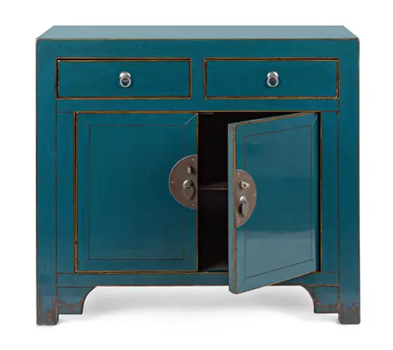 Aparador chino 2 puertas Jinan azul oscuro