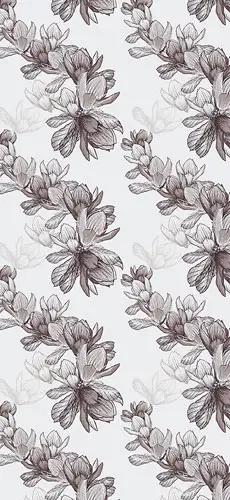 Papel pintado textil lienzo autoadhesivo Floralis