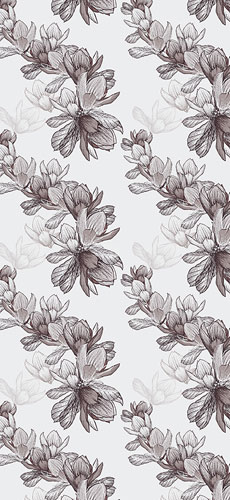 Papel pintado textil lienzo autoadhesivo Floralis
