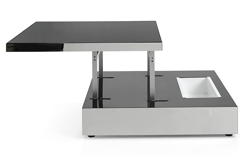 Mesa de centro elevable moderna Raff inox