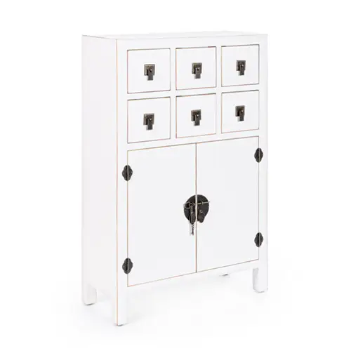 Aparador chino 2 puertas 6 cajones pechino blanco