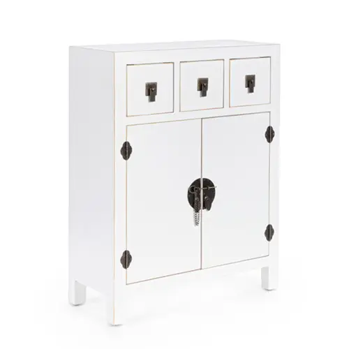 Aparador chino 2 puertas 3 cajones pechino blanco