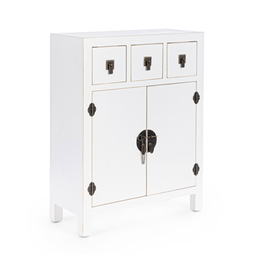 Aparador chino 2 puertas 3 cajones pechino blanco