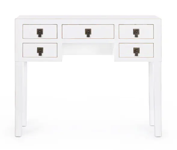 Consola 5 cajones pechino blanco