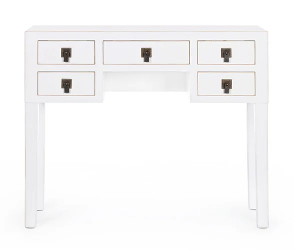 Consola 5 cajones pechino blanco
