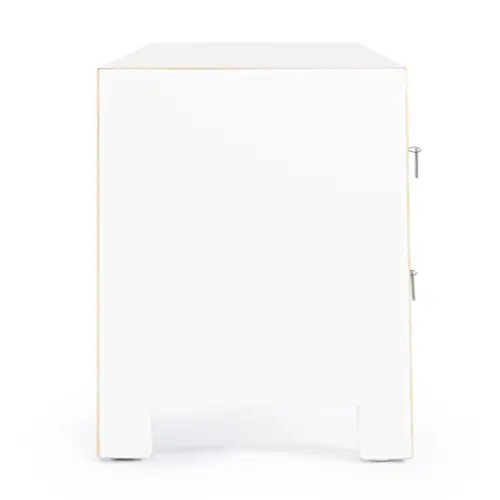 Mueble TV 2 puertas 5 cajones pechino blanco