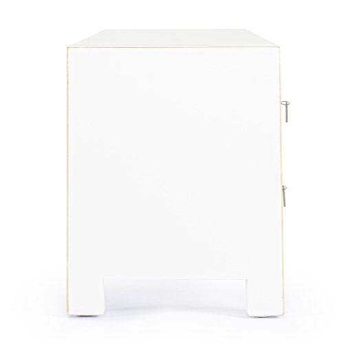 Mueble TV 2 puertas 5 cajones pechino blanco