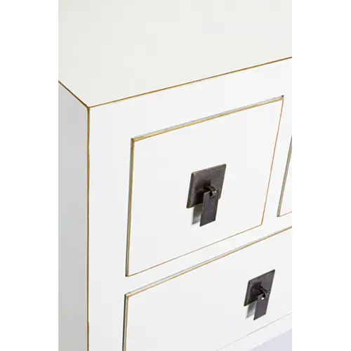 Mueble TV 2 puertas 5 cajones pechino blanco