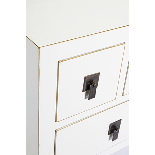 Mueble TV 2 puertas 5 cajones pechino blanco
