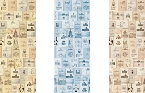 Papel pintado textil lienzo autoadhesivo Architectal