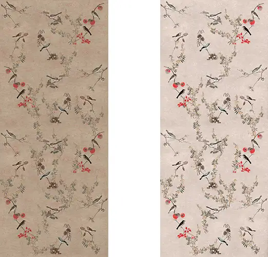 Papel pintado textil lienzo autoadhesivo Avis