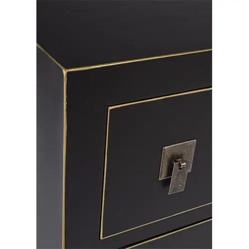 Mesa de TV 2 puertas 5 cajones pechino negro