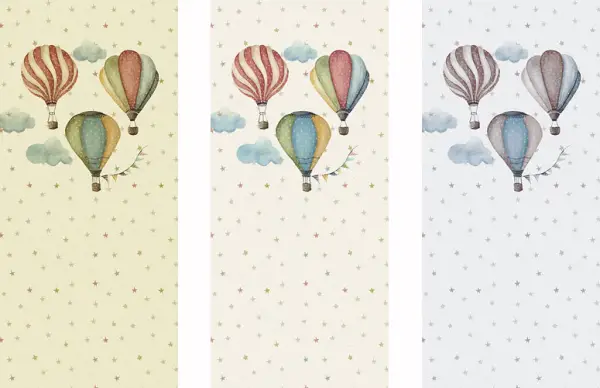 Papel pintado textil lienzo autoadhesivo Ballons