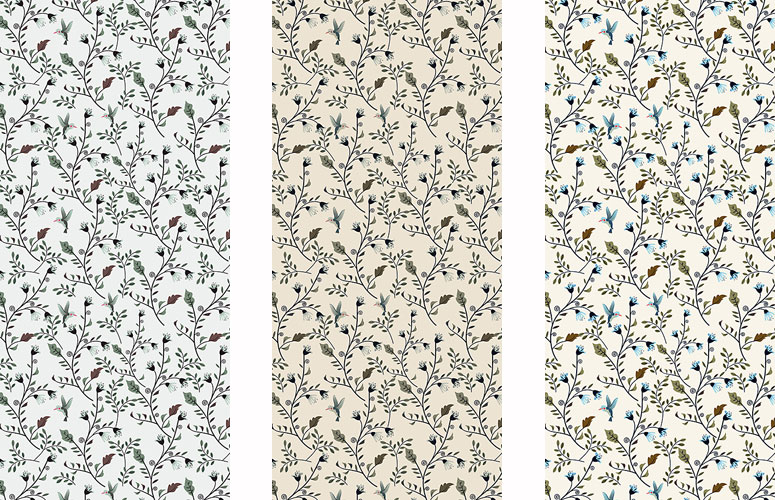 Papel pintado textil lienzo autoadhesivo Lenna