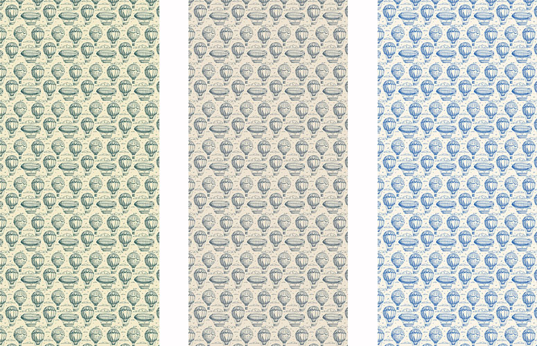 Papel pintado textil lienzo autoadhesivo Palloncini