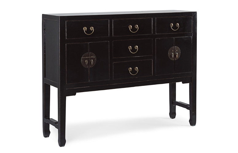 Consola china 4 puertas 5 cajones Jinan negro