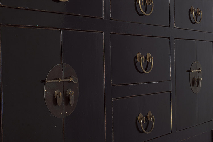 Consola china 4 puertas 5 cajones Jinan negro