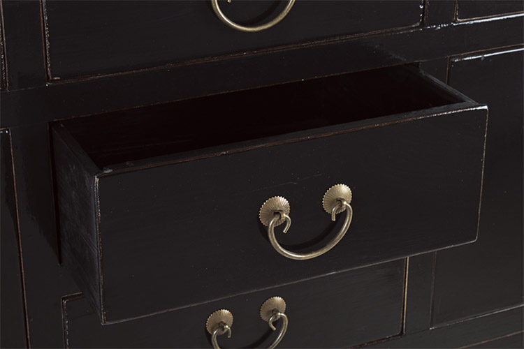 Consola china 4 puertas 5 cajones Jinan negro