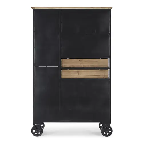 Mueble con ruedas 6 puertas 2 cajones Industrial Liverpool