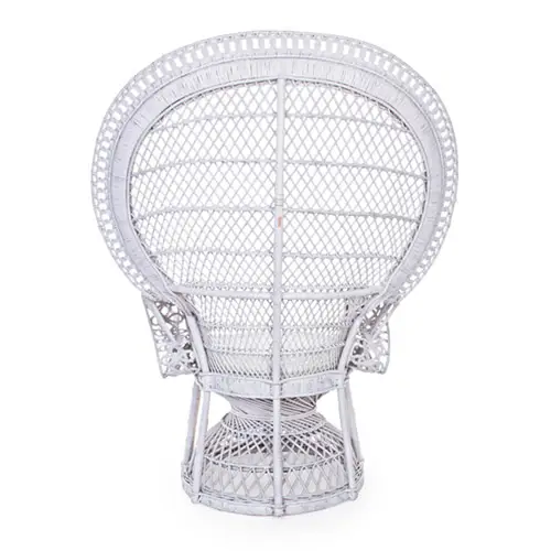 Sillón con cojín vintage Pavone blanco