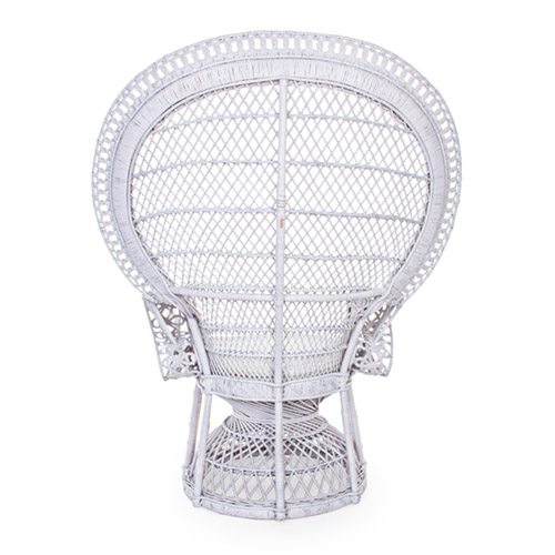Sillón con cojín vintage Pavone blanco