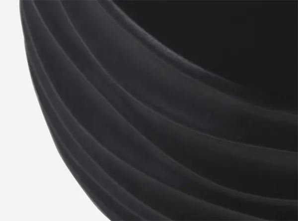 Taburete de diseño Sfinge Wave negro