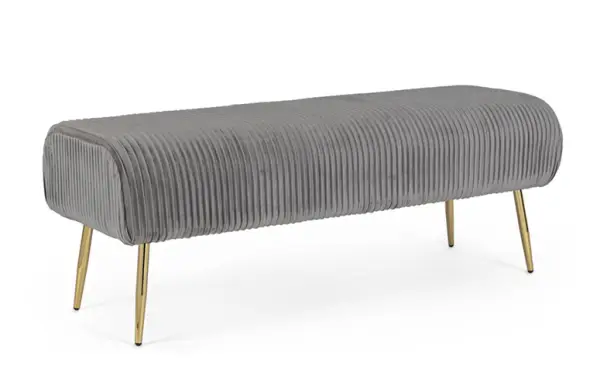 Banco vintage 2 plazas Selena gris