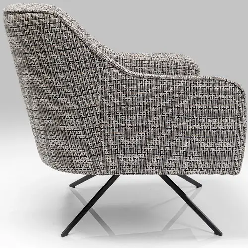 Sillón giratorio Iceland negro y blanco