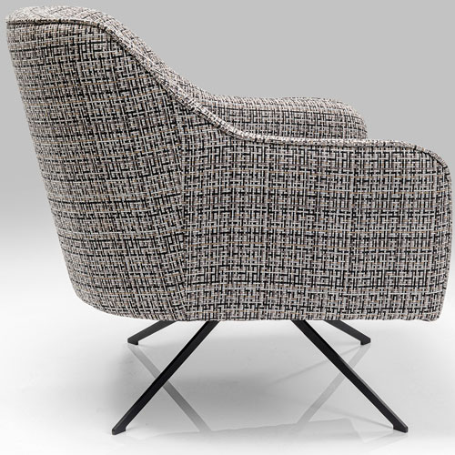 Sillón giratorio Iceland negro y blanco