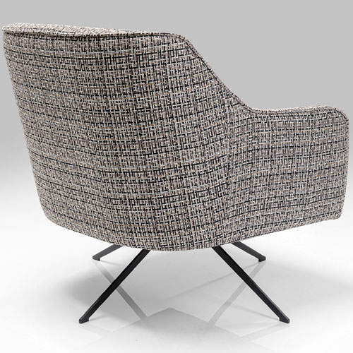 Sillón giratorio Iceland negro y blanco
