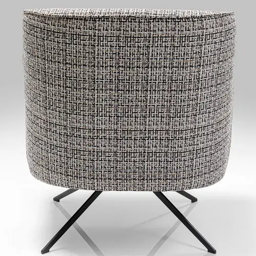 Sillón giratorio Iceland negro y blanco