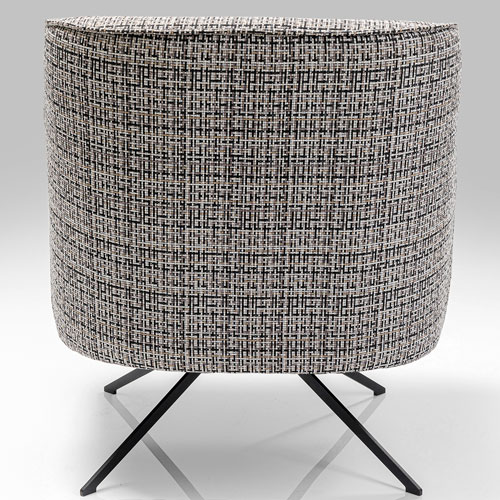 Sillón giratorio Iceland negro y blanco