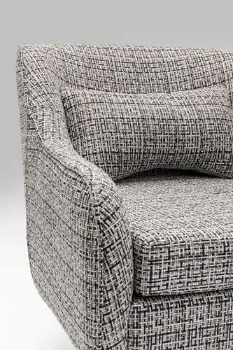 Sillón giratorio Iceland negro y blanco