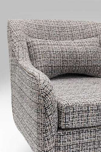 Sillón giratorio Iceland negro y blanco
