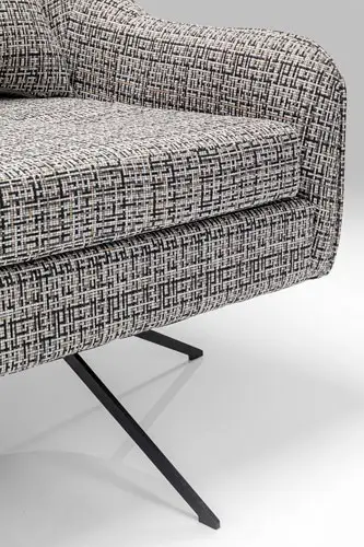 Sillón giratorio Iceland negro y blanco