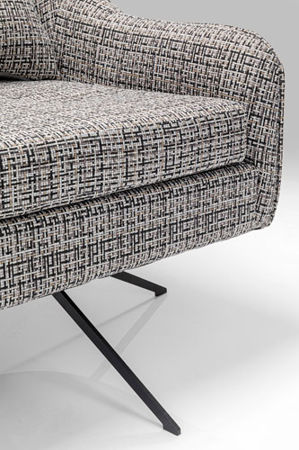 Sillón giratorio Iceland negro y blanco