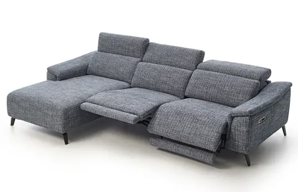 Sofá tapizado con chaise longue relax Catun