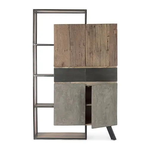 Mueble auxiliar industrial 2 puertas 2 cajones Manchester