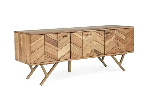 Mueble TV industrial 3 puertas Raida