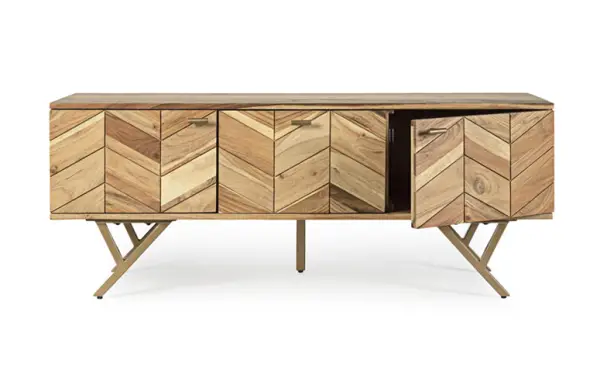 Mueble TV industrial 3 puertas Raida
