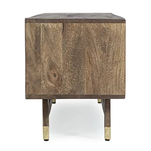 Mueble TV vintage 2 puertas 3 cajones Dhaval