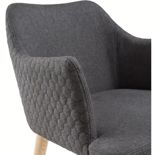 Sillón tapizado gris oscuro nórdico Nadai