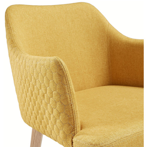 Sillón tapizado mostaza nórdico Nadai